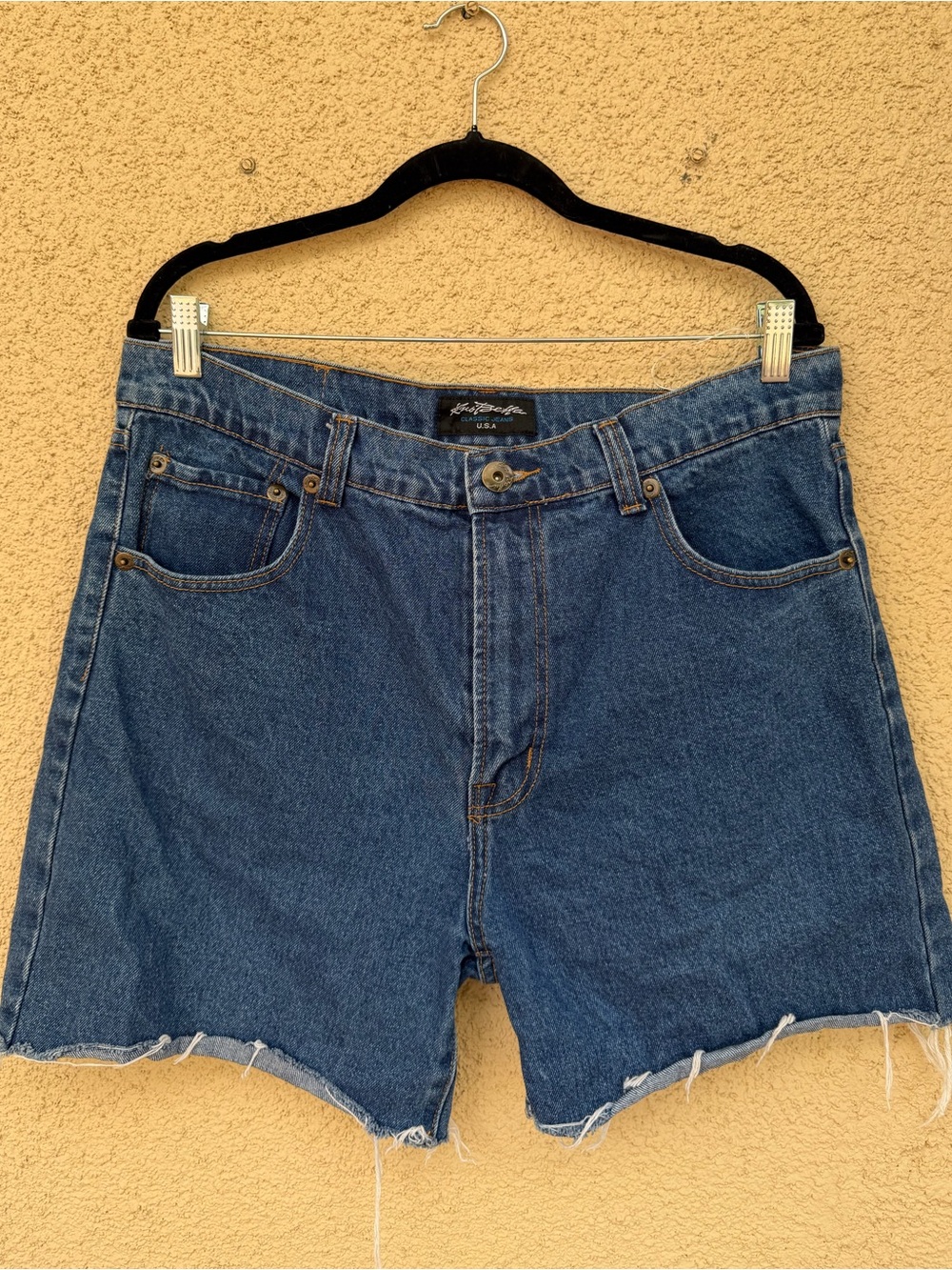 Classic High-Rise Denim Women’s Shorts - Dark Blue